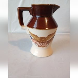 Spirit Of ‘76 McCoy USA Pottery Pitcher  5 1/4" Eagle Flag 1776-1976 See…